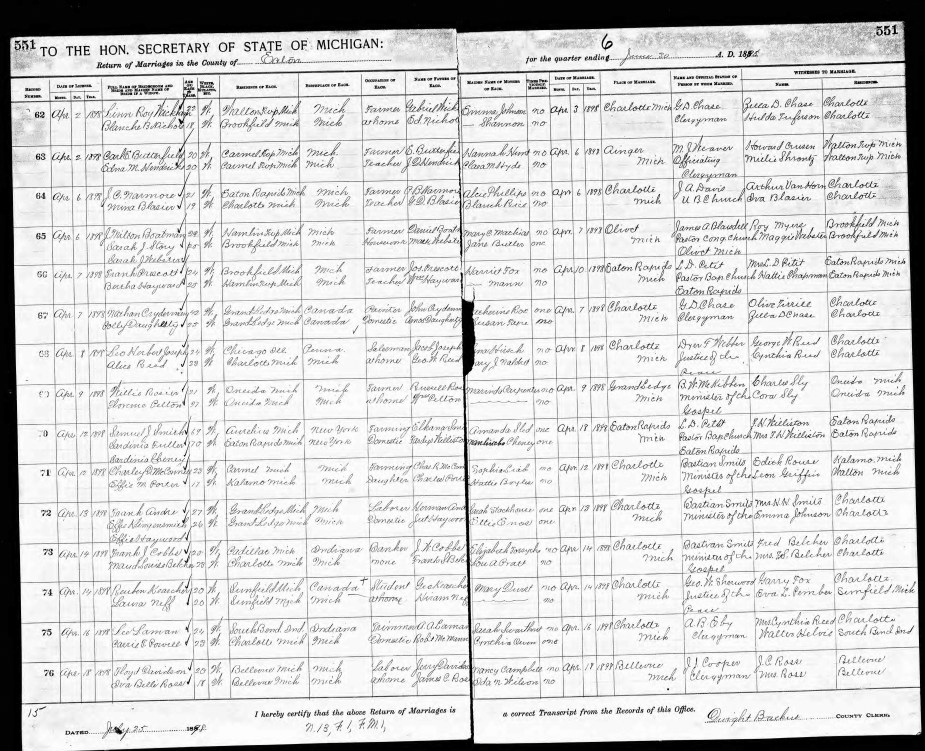 butterfield carl edna hendricks_marriage record_6 apr 1898 Eaton co MI.jpg